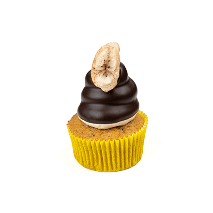 Banana chocolate cupcake