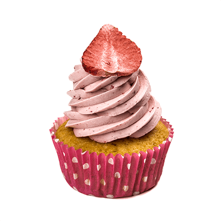 Jahodový cupcake