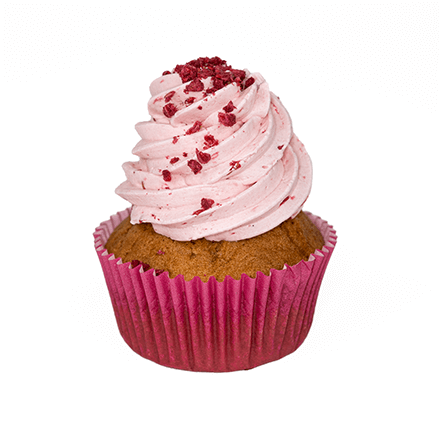 Malinový cupcake