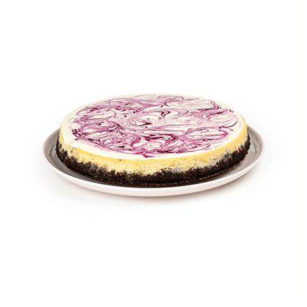 White chocolate cheesecake s borůvkami